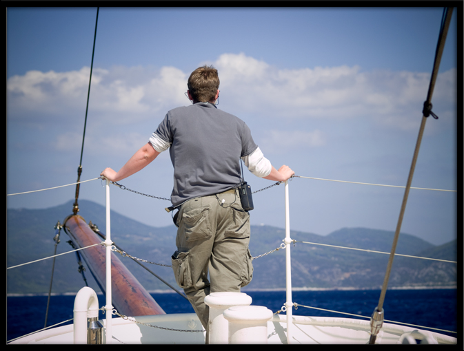 Tony aboard the Haida G